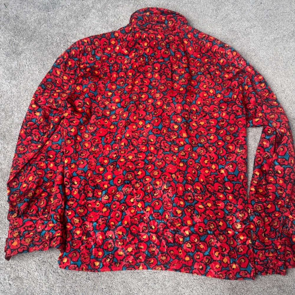 Vintage Diversity Women's 8P Button Up Blouse Colorful 100% Polyester - Picture 4 of 4